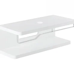 Plan de toilette à 2 niveaux pré-percé pour vasque poser SANINDUSA HI-dden 100 blanc (vasque et porte serviette non inclus)