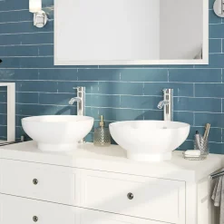 Plan de toilette blanc mat L.120 x l.45 x ép.2,8 cm, GoodHome Perma