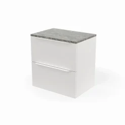 Plan de toilette effet marbre vert L.60 x l.45 x ép.2 cm, GoodHome Cadélia