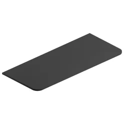 Plan de toilette en mélaminé noir mat Alba 119,5 cm