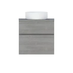 Plan de toilette faible profondeur effet chêne clair L.60 x l.38 x ép.1,8 cm, Calao
