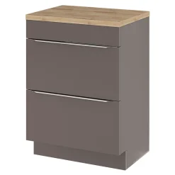 Plan de toilette GoodHome Hartland L. 60 cm chêne