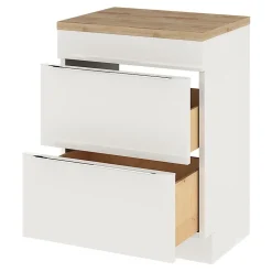 Plan de toilette GoodHome Hartland L. 60 cm chêne