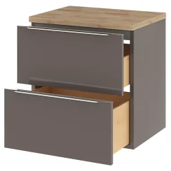Plan de toilette GoodHome Hartland L. 60 cm chêne