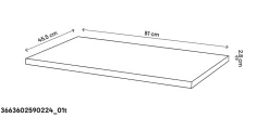 Plan de toilette GoodHome Talland 80 cm