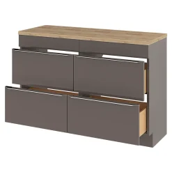 Plan de toilette GoodHome Hartland L. 120 cm chêne