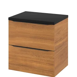 Plan de toilette L.60,5 x l.45,5 cm, noir mat, GoodHome Cadelia