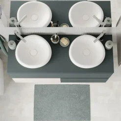 Plan de toilette L.120 x l.45 x ép.18 cm vert forêt mat Kentia
