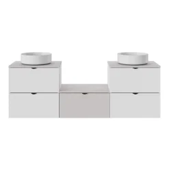 Plan de toilette L.60 x l.45 x ép.1,8 cm, beige cachemire, Kentia