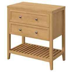 Plan de toilette placage chêne L.80,4 x l.45,2 x ép.2,8 cm, GoodHome Perma