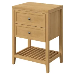 Plan de toilette placage chêne L.60,4 x l.45,2 x ép.2,8 cm, GoodHome Perma