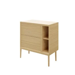 Plan de toilette placage chêne L.80 x l.45 x ép.1,8 cm GoodHome Avela