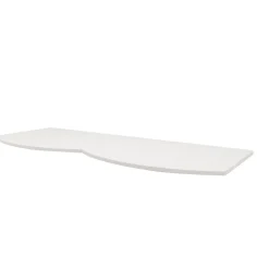 Plan de toilette pour vasque à poser Vague blanc brillant 137,8 cm
