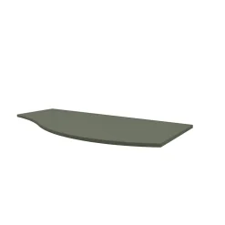 Plan de toilette pour vasque à poser version droite Vague kaki mat 103,1 cm