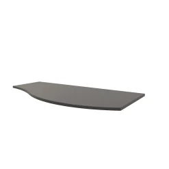 Plan de toilette pour vasque à poser version gauche Vague anthracite brillant 103,1 cm