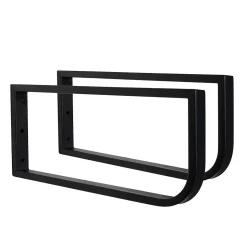 Plan de toilette suspendu pour vasque WILL - 120 cm avec équerres noires
