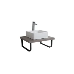 Plan de toilette suspendu seul - WILL - 60 cm - Ep. 3,8 cm