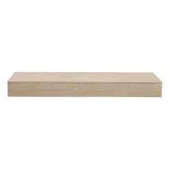 Plan de toilette suspendu pour vasque WILL - 120 cm - Ep. 12 cm + Equerres invisibles - Décor Chêne