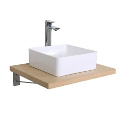 Plan de toilette suspendu 60cm WILL avec équerres invisibles