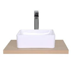 Plan de toilette suspendu 60cm WILL avec équerres invisibles