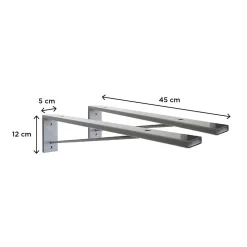 Plan de toilette suspendu 60cm WILL avec équerres invisibles
