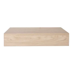 Plan de toilette suspendu pour vasque WILL - 60 cm - Ep. 12 cm + Equerres invisibles - Décor Chêne