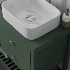 Plan de toilette vert mat L.120,4 x l.45,2 x ép.2,8 cm, GoodHome Perma