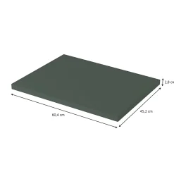 Plan de toilette vert mat L.60,4 x l.45,2 x ép.2,8 cm, GoodHome Perma