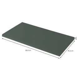Plan de toilette vert mat L.80,4 x l.45,2 x ép.2,8 cm, GoodHome Perma