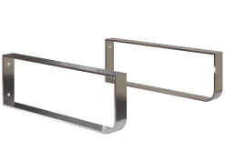 Plan de toilette 121x49x3 cm T-BATH hydrofuge placage chêne naturel avec supports chromés