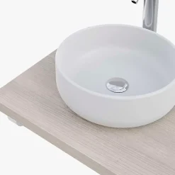 Plan de toilette 121x49x3 cm T-BATH hydrofuge placage frêne naturel