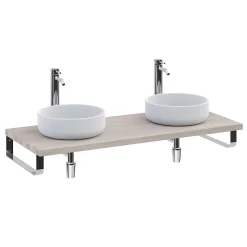 Plan de toilette 121x49x3 cm T-BATH hydrofuge placage frêne naturel