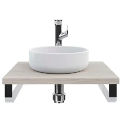 Plan de toilette 61x49x3 cm T-BATH hydrofuge placage frêne naturel