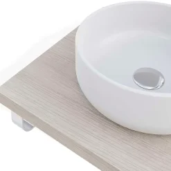Plan de toilette 61x49x3 cm T-BATH hydrofuge placage frêne naturel