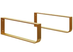 Plan de toilette 121x49x3 cm T-BATH hydrofuge placage chêne naturel avec supports or