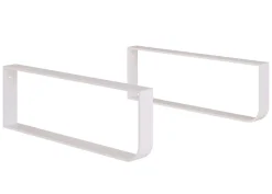 Plan de toilette 121x49x3 cm T-BATH hydrofuge placage orme naturel avec supports blancs