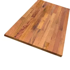 Plan de travail acajou massif huilé lamellé collé abouté 2000 x 650 x 26 mm