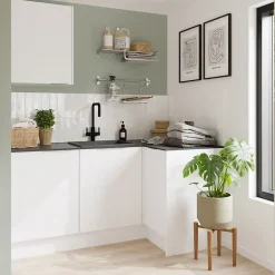 Plan de travail compact aspect marbre gris GoodHome Nepeta L.300 x l.62 x Ép.1,2 cm