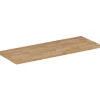 Plan de travail en bois chêne massif naturel 120 cm pour meuble de salle de bain