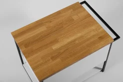 Plan de travail en bois chêne massif naturel 120 cm pour meuble de salle de bain