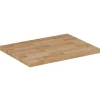 Plan de travail en bois chêne massif naturel 60 cm pour meuble de salle de bain