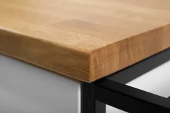 Plan de travail en bois chêne massif naturel 60 cm pour meuble de salle de bain