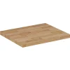 Plan de travail en bois chêne massif naturel 50 cm pour meuble de salle de bain
