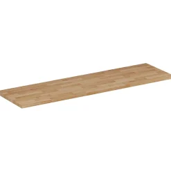 Plan de travail en bois chêne massif naturel 160 cm pour meuble de salle de bain