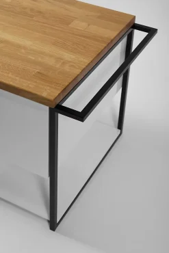 Plan de travail en bois chêne massif naturel 160 cm pour meuble de salle de bain