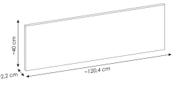 Plan de travail pour meuble de salle de bain LINE REED GREEN vert SAUGE 120 cm