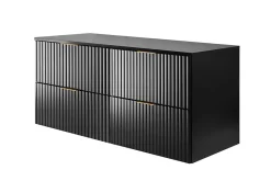 Plan de travail pour meuble de salle de bain VENA FLOW noir mat 120 cm