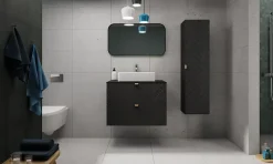 Plan de travail pour meuble de salle de bain VENA FLOW noir mat 80 cm