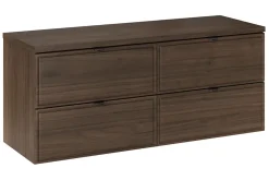 Plan de travail pour meuble de salle de bain TERRA VILLA coloris noyer foncé 120 cm