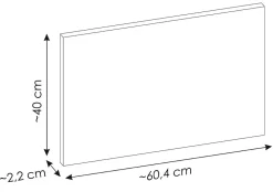 Plan de travail pour meuble de salle de bain LINE REED GREEN vert SAUGE 60 cm